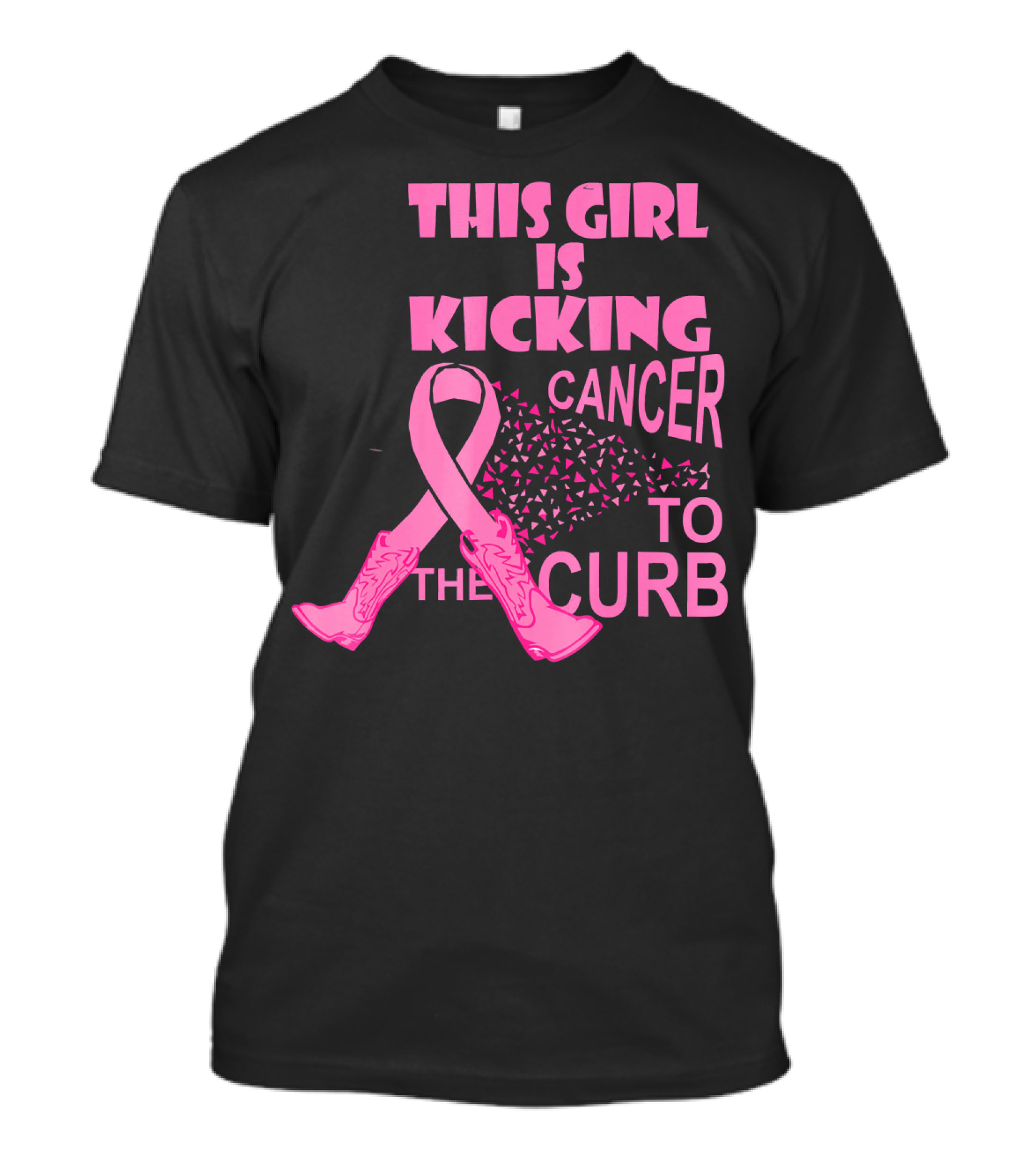 This Girl Is Kicking Cancer To The Curb T-Shirt