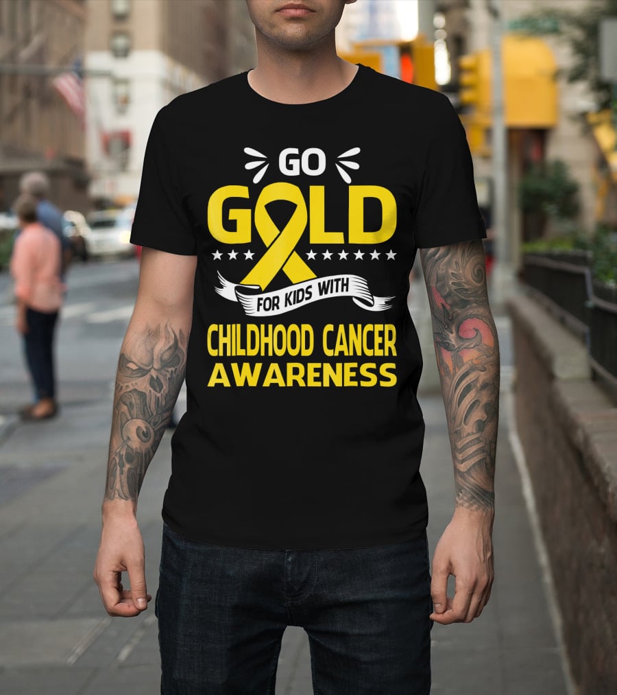 Go Gold For Kids With Childhood Cancer Awareness T-Shirt