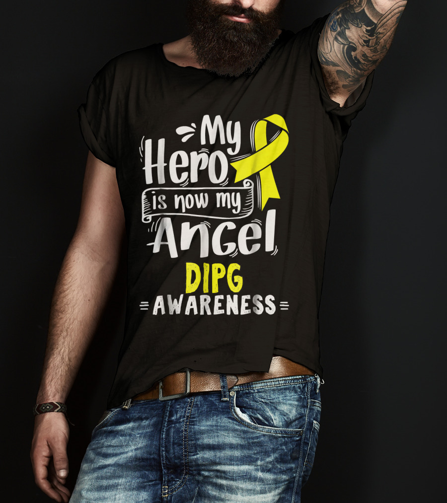 My Hero Is Now My Angel DIPG Awareness T-Shirt