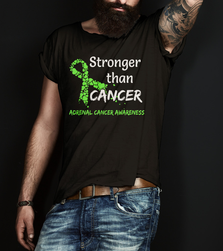 Stronger Than Cancer Adrenal Cancer Awareness T-Shirt