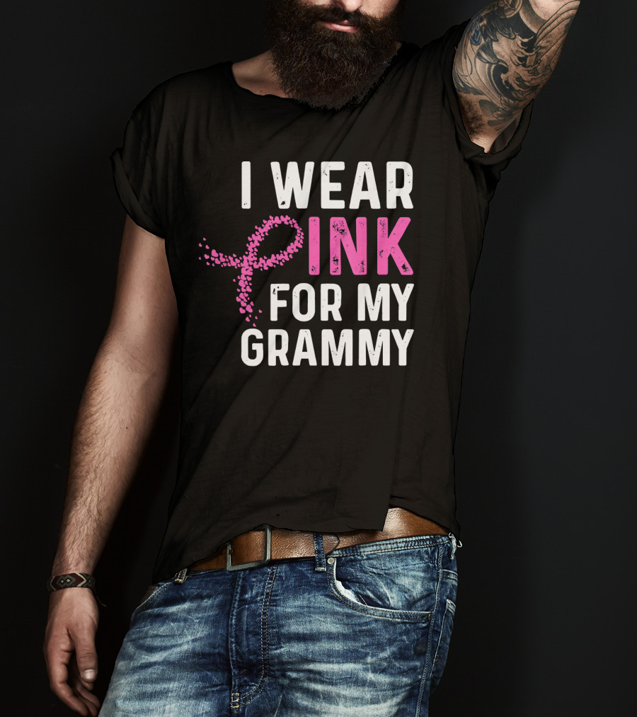 I Wear Pink For My Grammy Breast Cancer Awareness T-Shirt