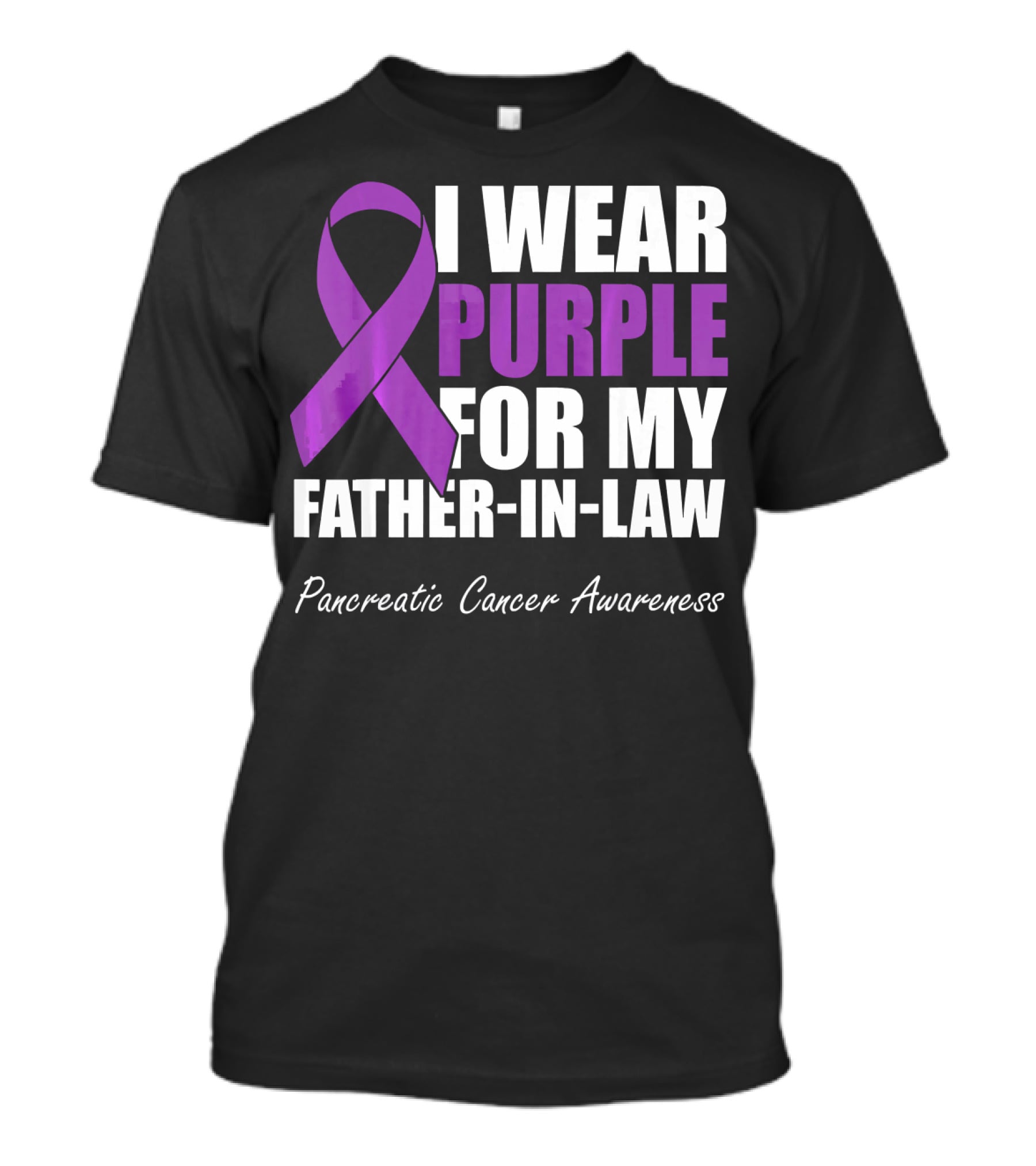 I Wear Purple For My Father-in-Law Pancreatic Cancer Awareness T-Shirt