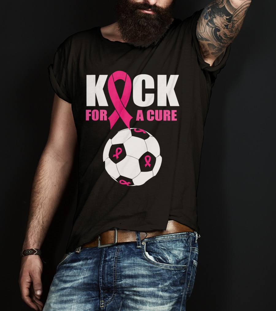 Kick For A Cure Soccer Ball Pink T-Shirt