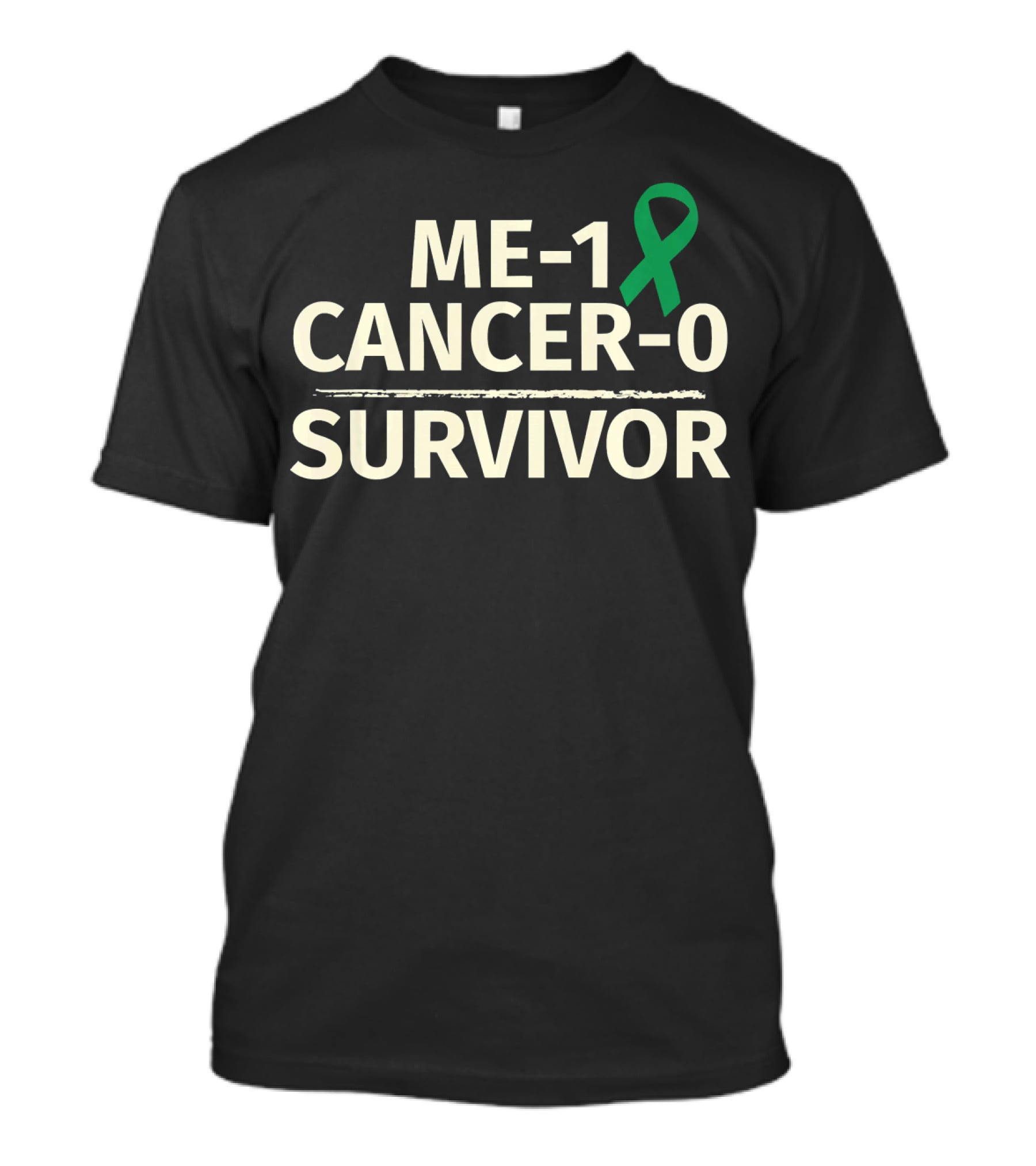 Liver Cancer Survivor Me 1 Cancer 0 Green T-Shirt