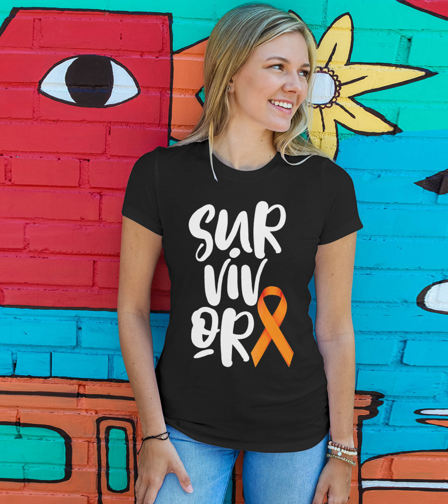 Leukemia Cancer Survivor Orange T-Shirt