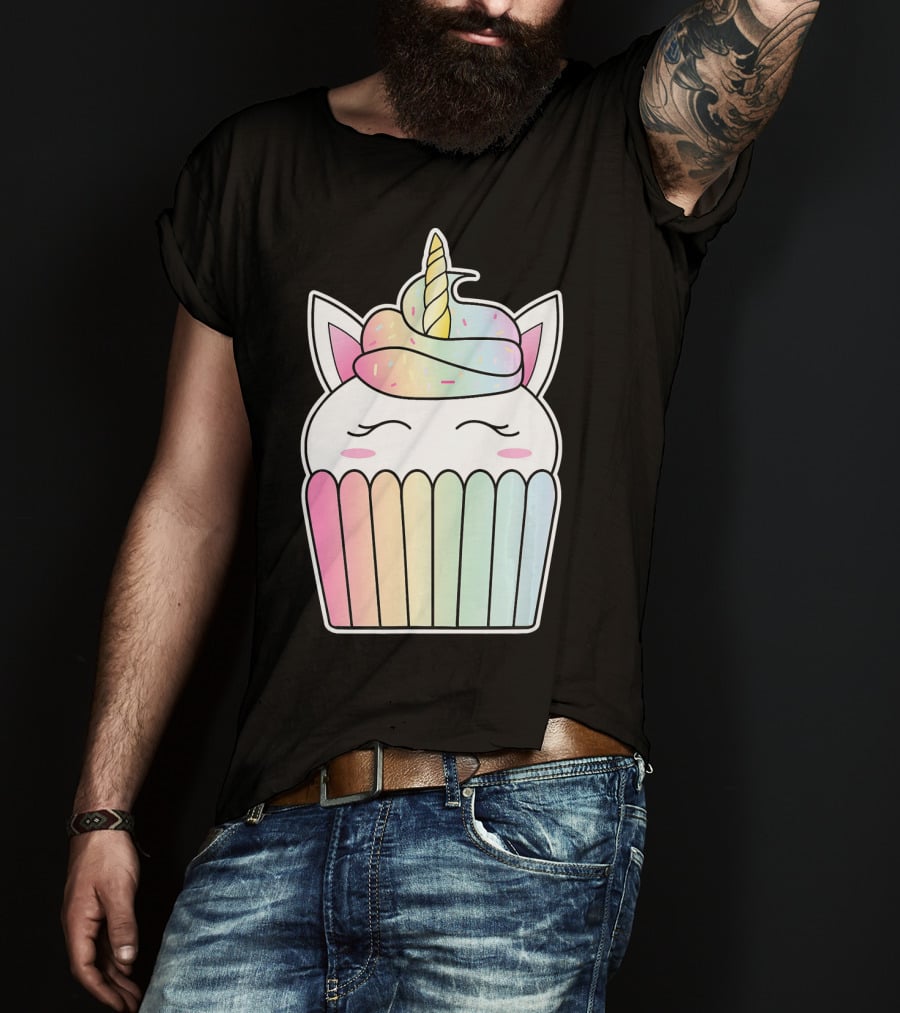 Unicorn Cupcake Pastel Cute Baking Kawaii T-Shirt