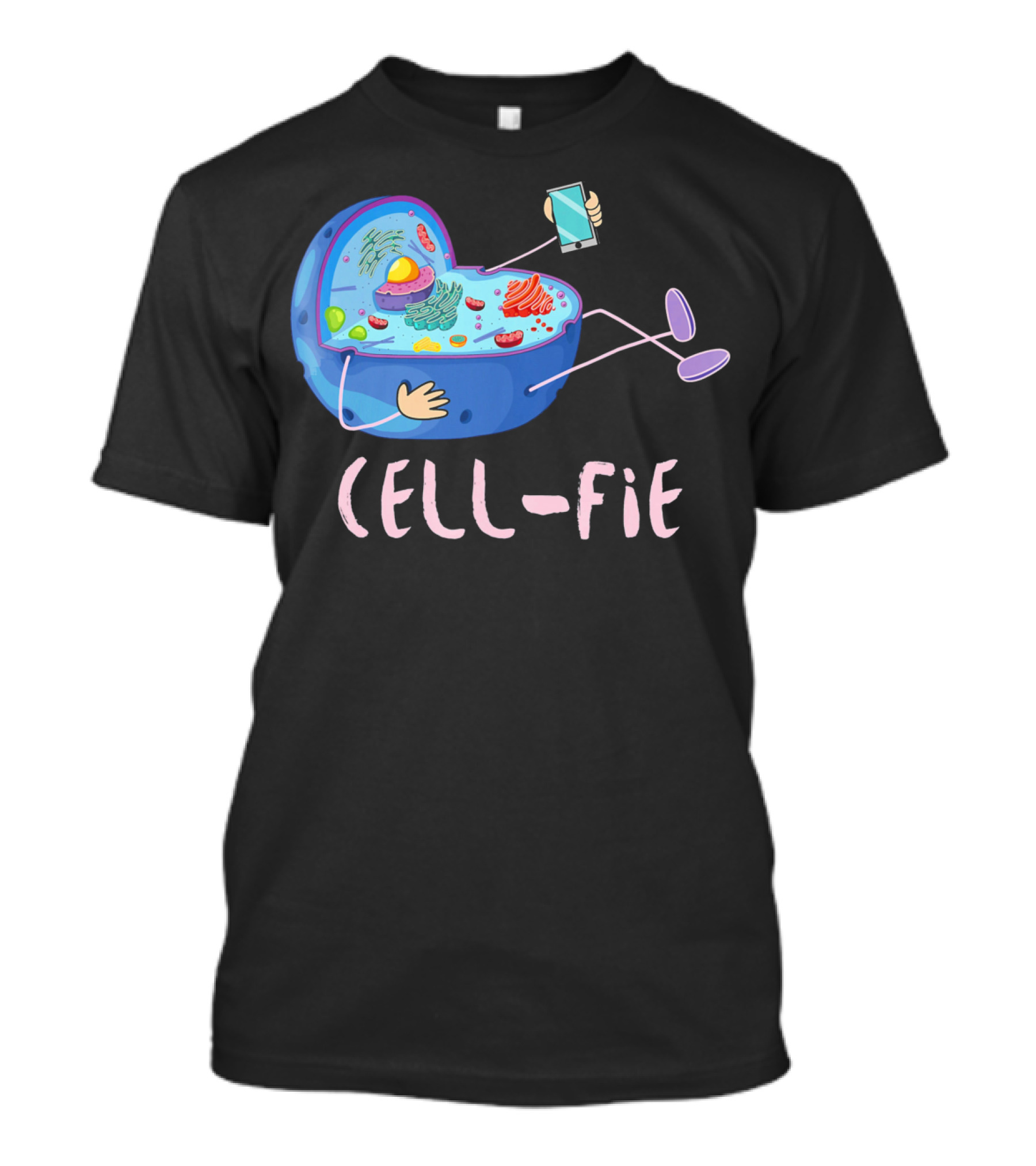 Cell Fie Funny Science Biology Teacher Cell Phone Concept T-Shirt