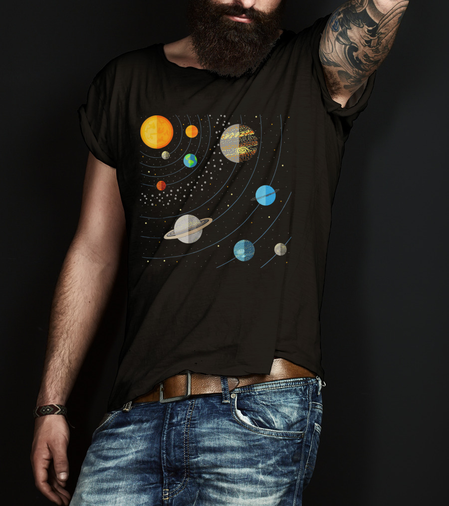 Our Solar System Science Education Planets And Orbits T-Shirt