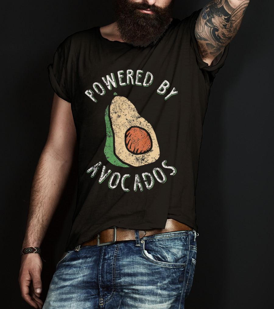 Powered By Avocados Cute Guacamole Lover Cinco De T-Shirt