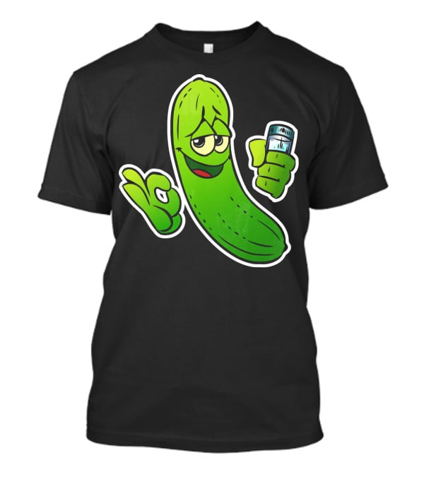 Funny Cool Pickle With Salt Shaker Spicy Vegetables Cucu T-Shirt