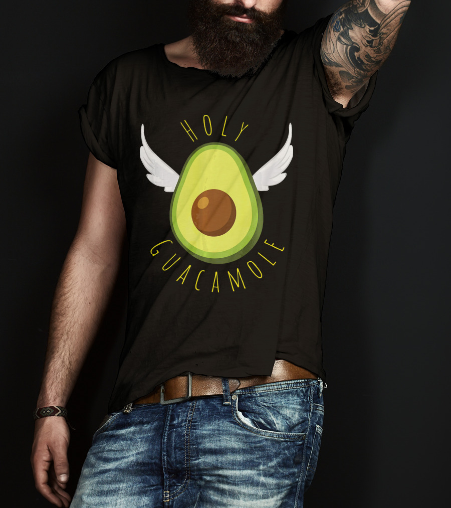Holy Guacamole Avocado Angel Wings T-Shirt