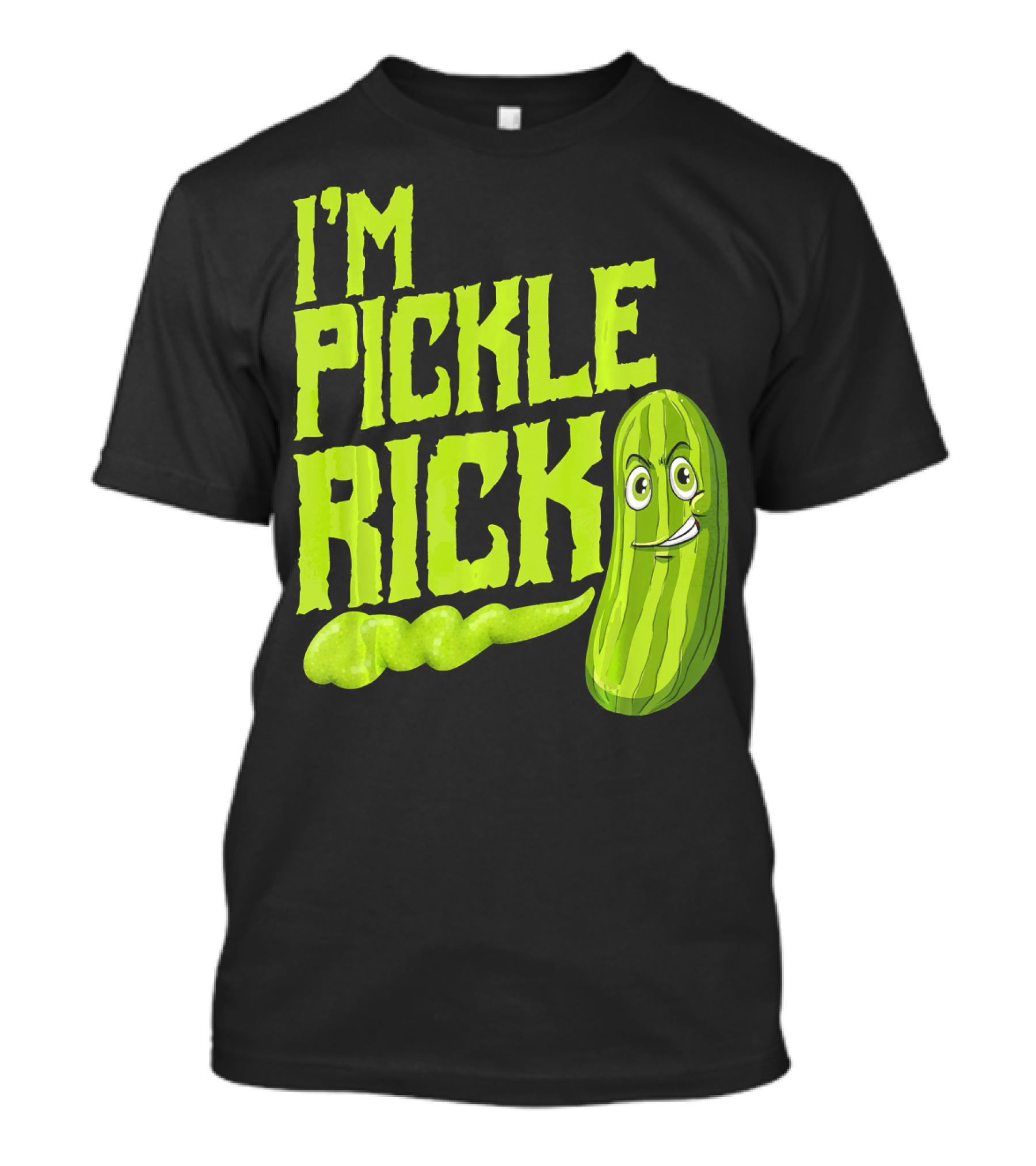 I'M PICKLE RICK Green Pickle Face T-Shirt