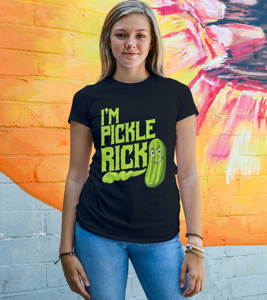 I'M PICKLE RICK Green Pickle Face T-Shirt