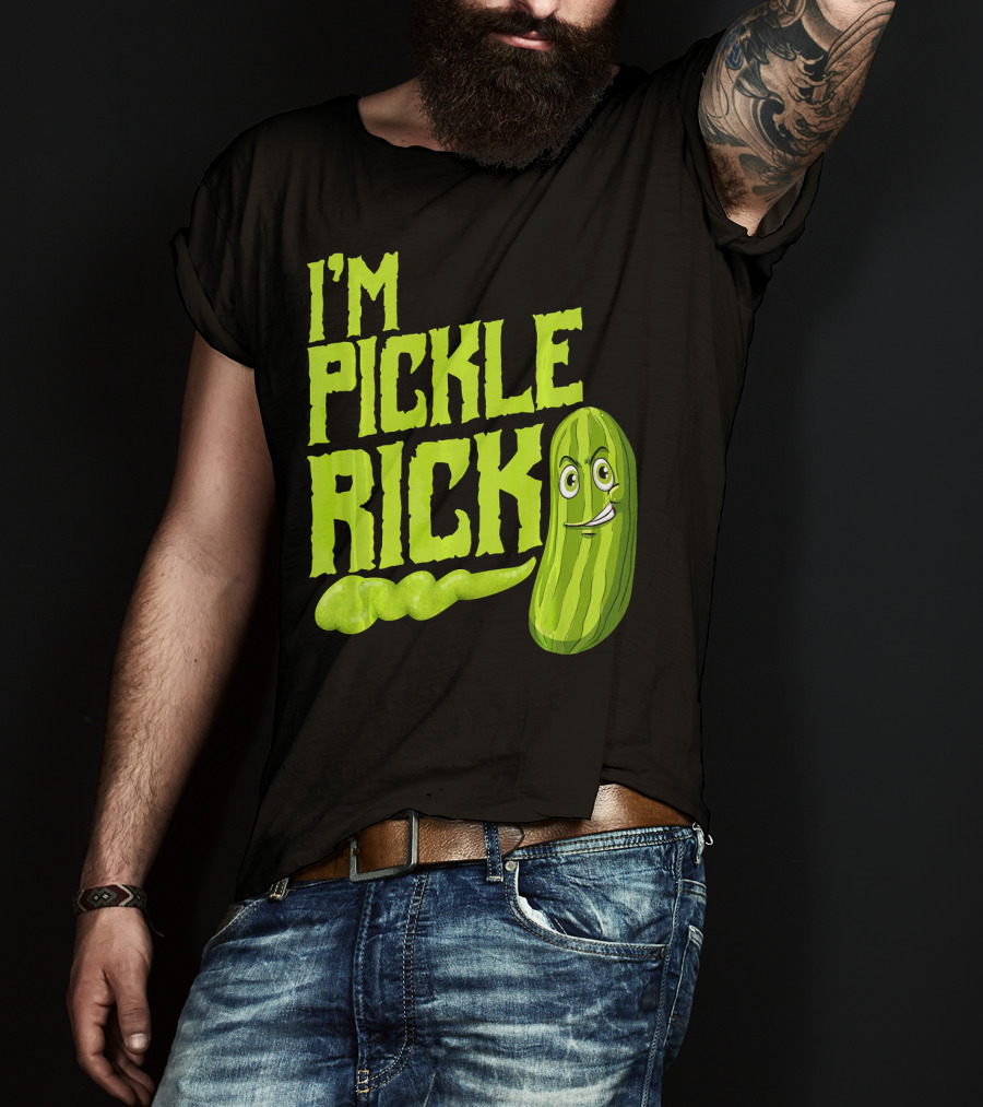 I'M PICKLE RICK Green Pickle Face T-Shirt