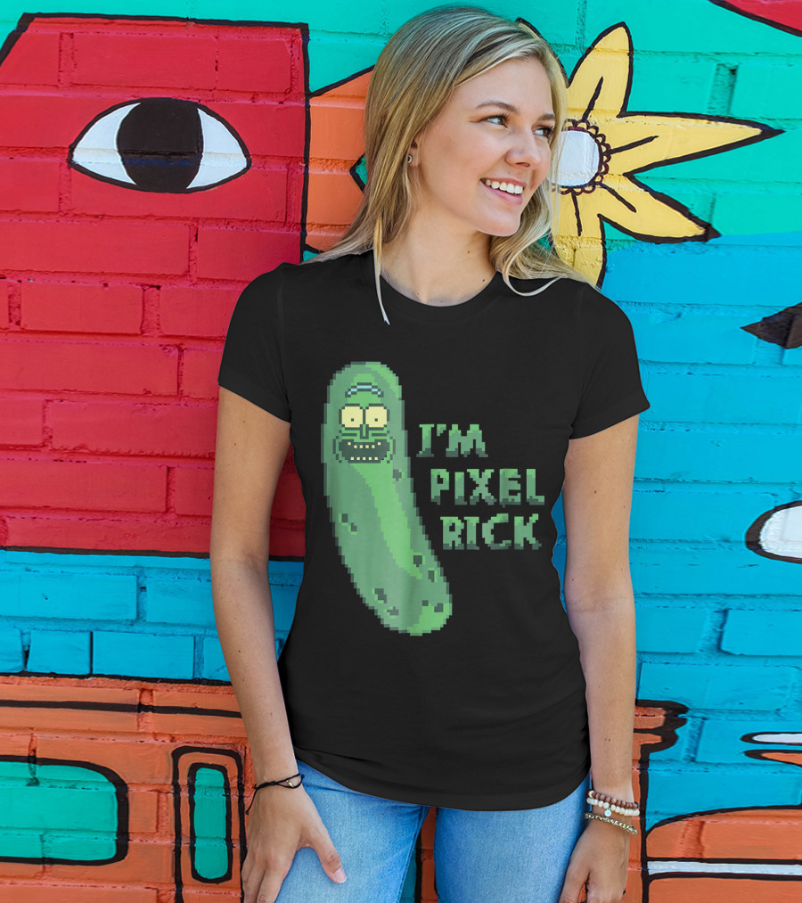 Mademark X Rick And Morty I'm Pixel Rick Pickle T-Shirt