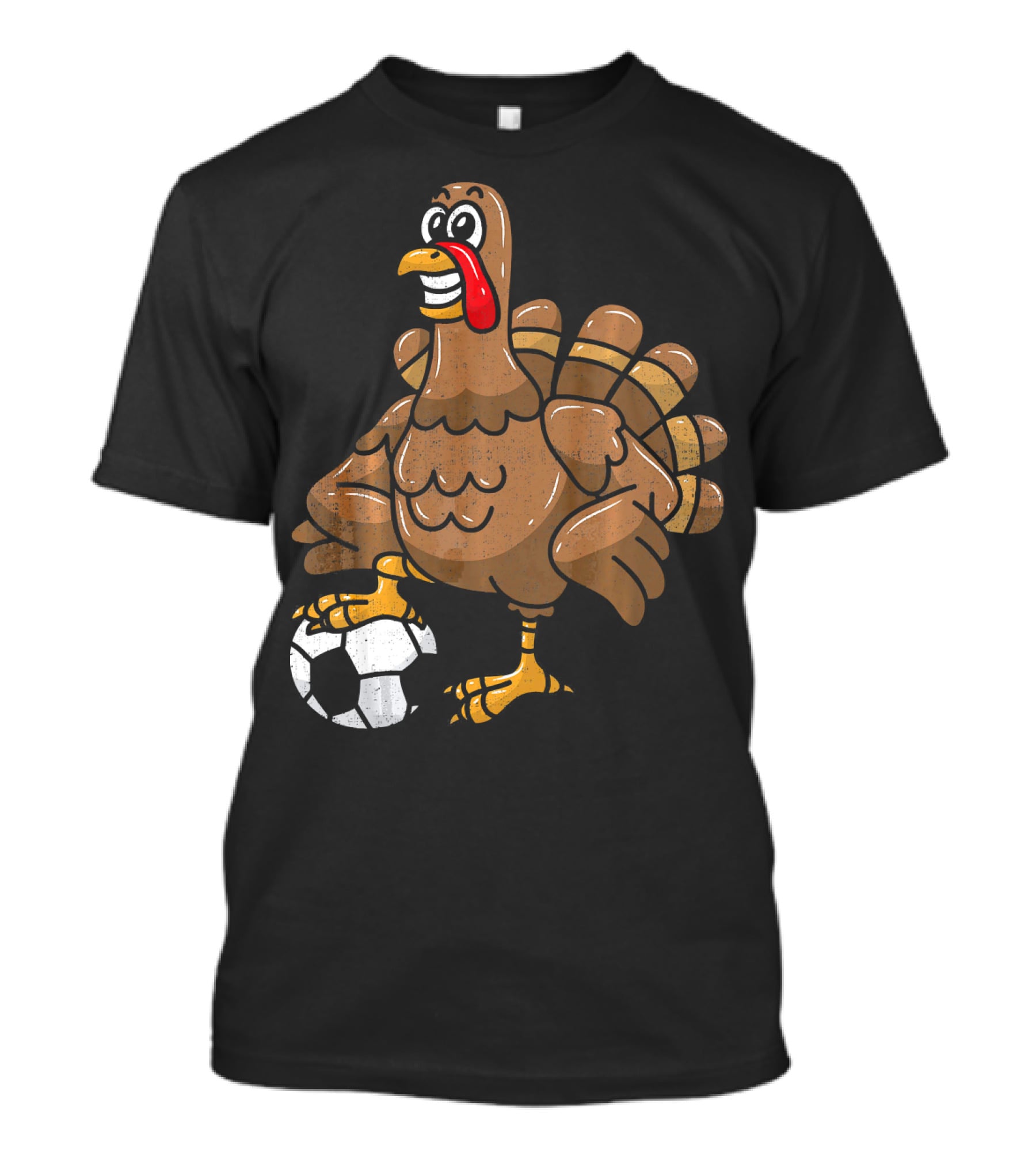 Thanksgiving Turkey Soccer Football Player T-Shirt