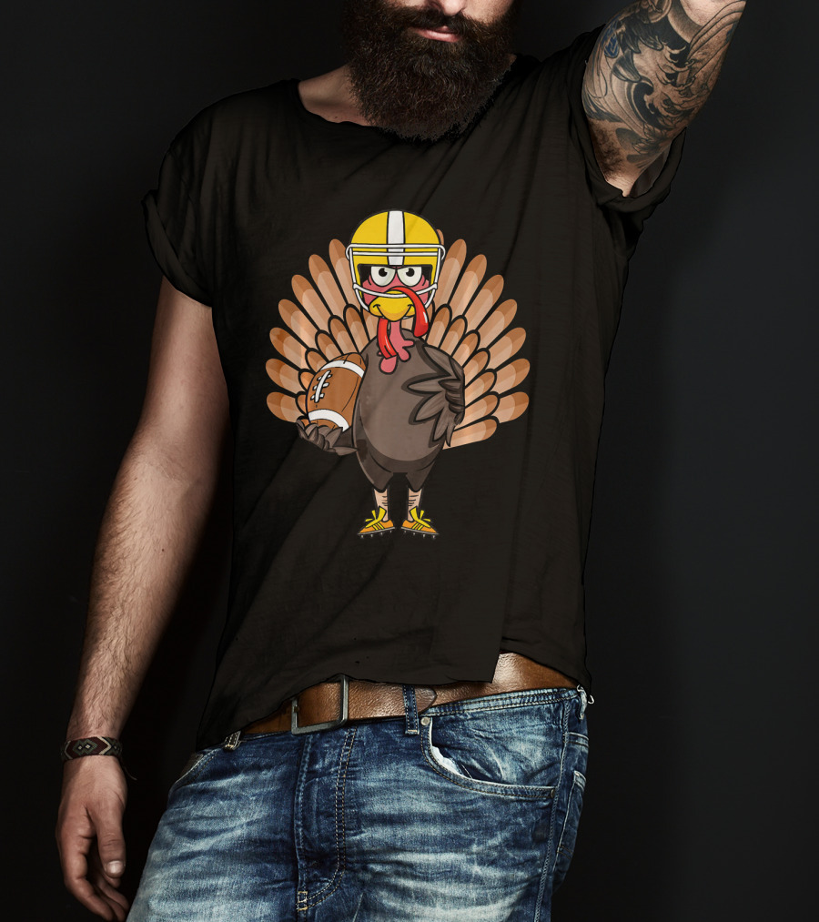 Thanksgiving Turkey Bowl Football Turkey T-Shirt
