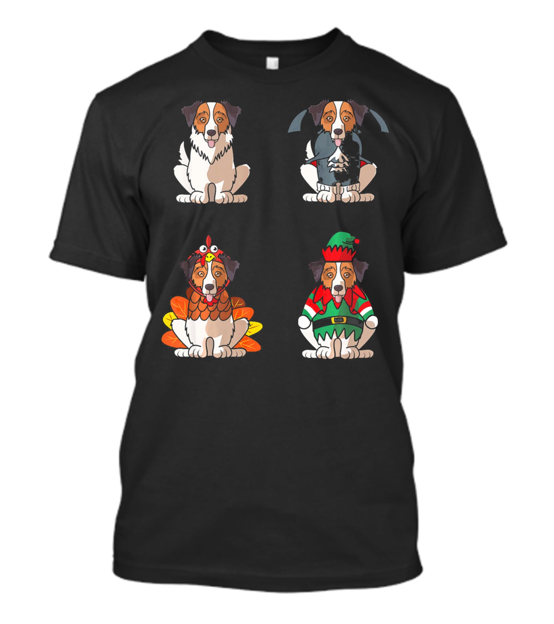Australian Shepherd Halloween Thanksgiving Christmas Costumes T-Shirt