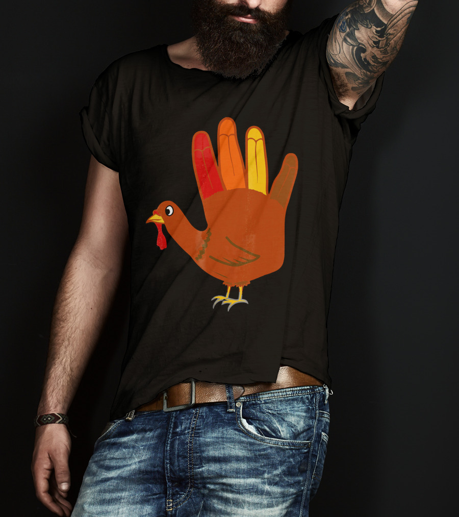 Thanksgiving Handprint Turkey T-Shirt