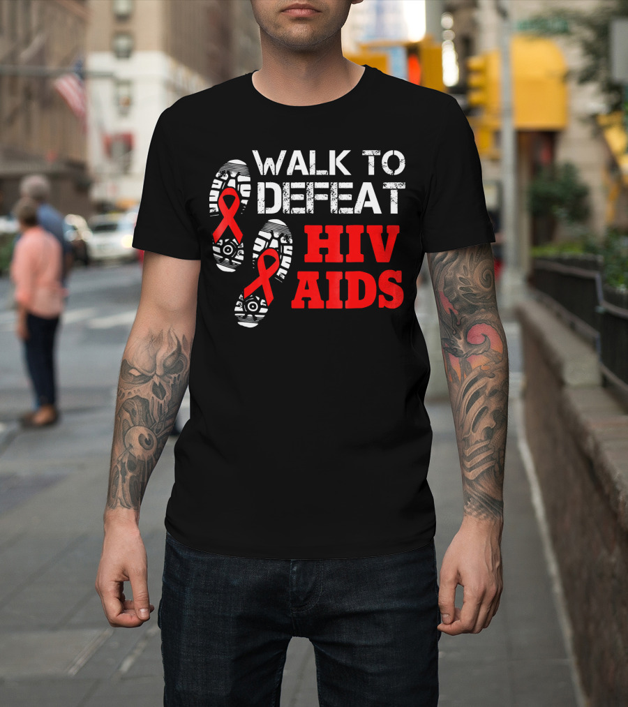 Walk To Defeat HIV AIDS T-Shirt