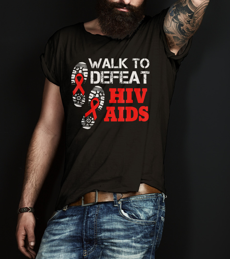 Walk To Defeat HIV AIDS T-Shirt