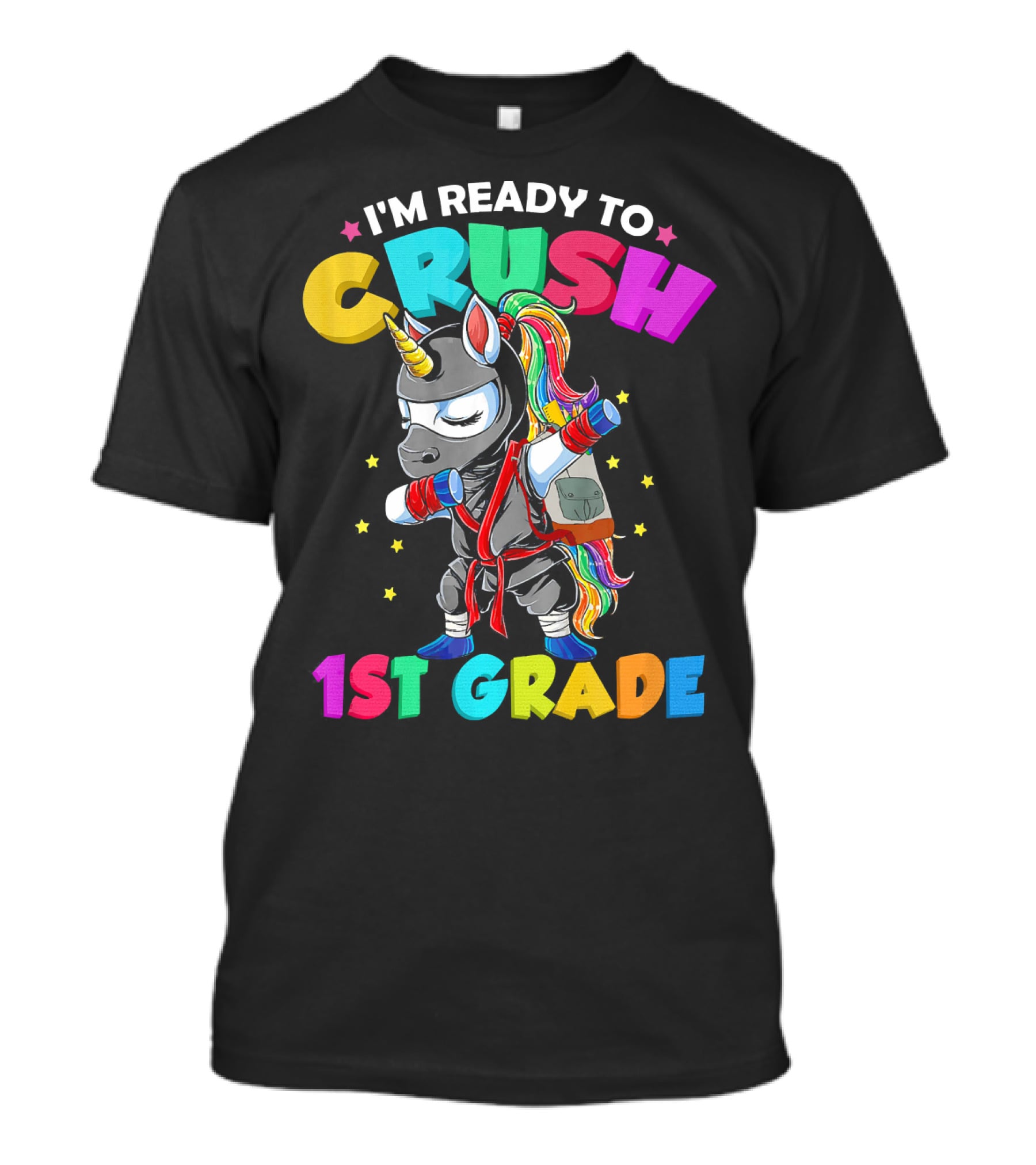 I'm Ready To Crush 1st Grade Dabbing Ninja Unicorn T-Shirt