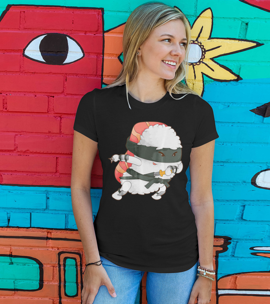 Funny Cute Sushi Ninja Maki Lover Japan T-Shirt