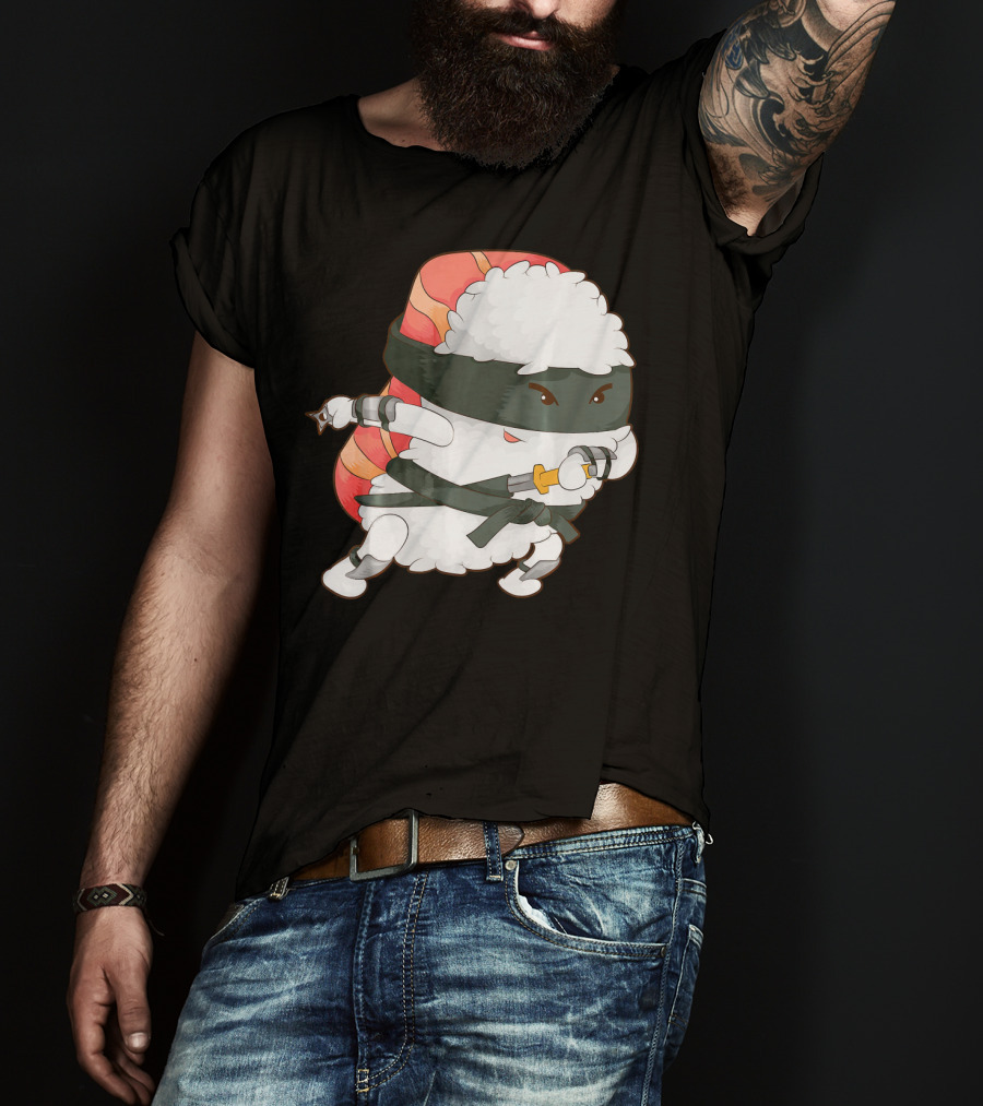 Funny Cute Sushi Ninja Maki Lover Japan T-Shirt