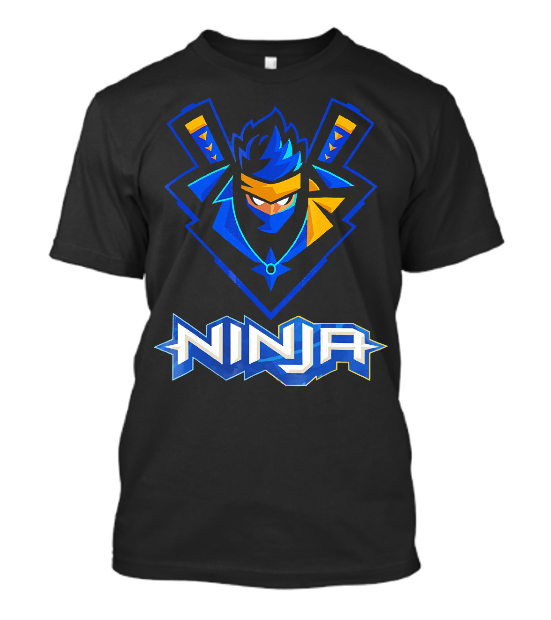 Reas Ninja Logo Ninja Blue And Yellow Design For Fans T-Shirt