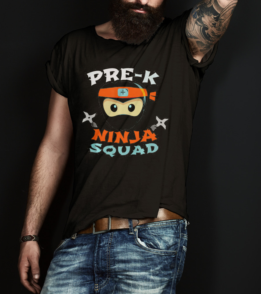 Pre-K Ninja Squad Back To School First Day T-Shirt