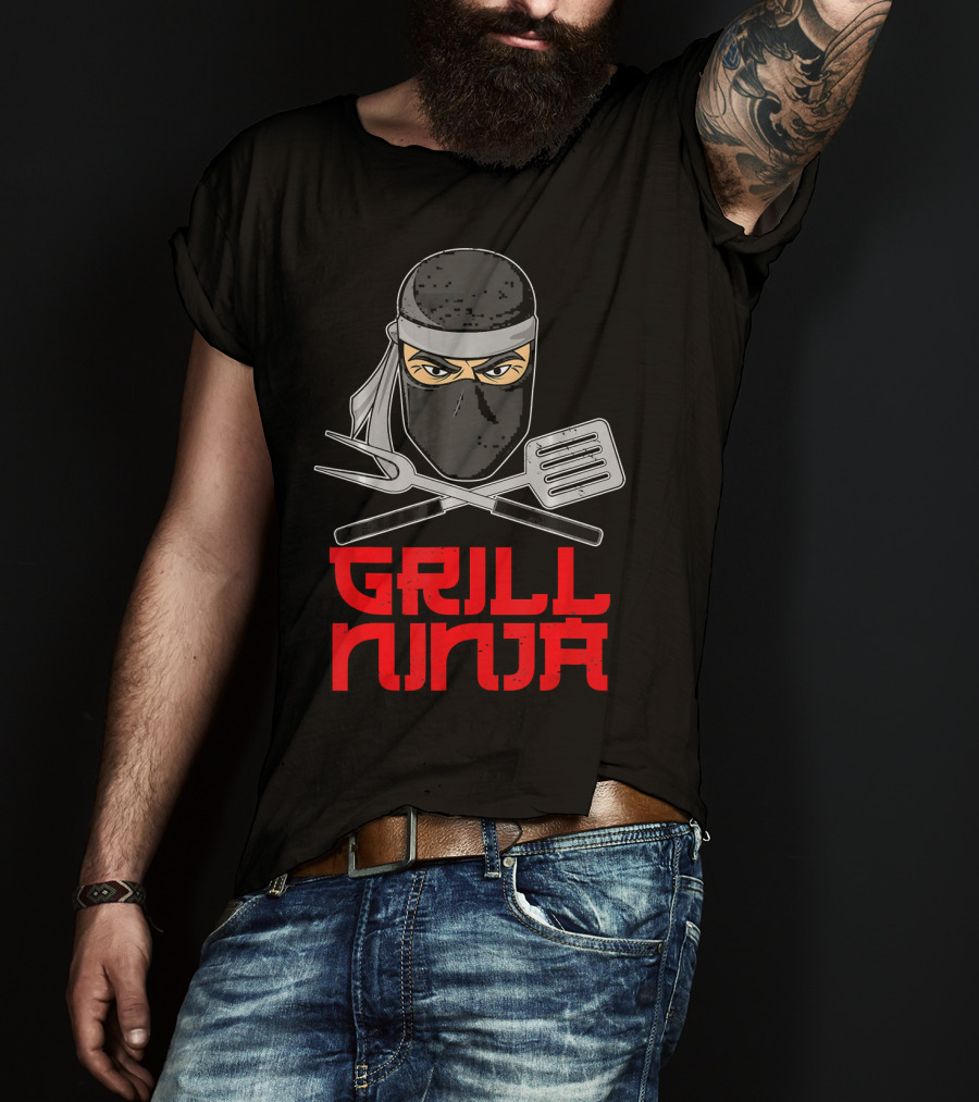 Grill Ninja Funny Barbeque Hibachi Cooking Gear T-Shirt