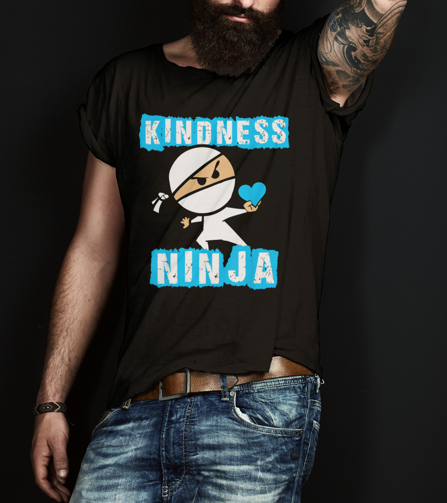 Kindness Ninja Heart-Driven Warrior T-Shirt