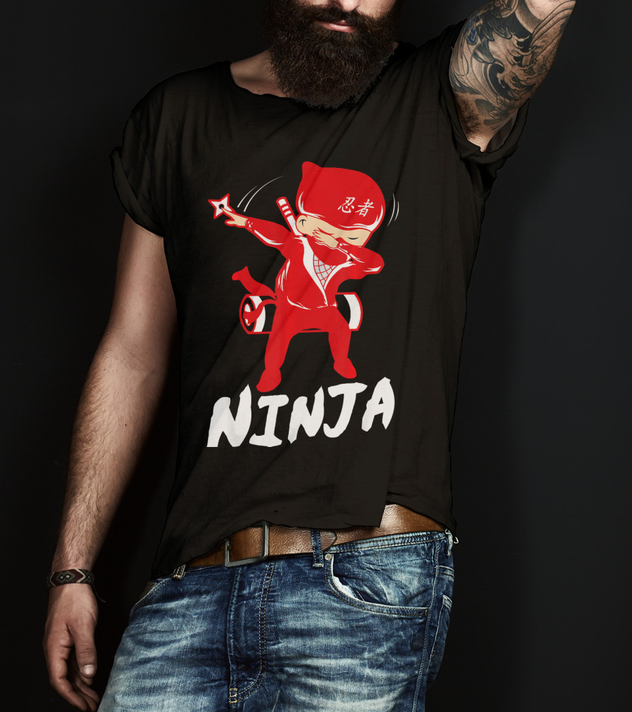 Ninja Dabbing Funny Martial Arts Star T-Shirt