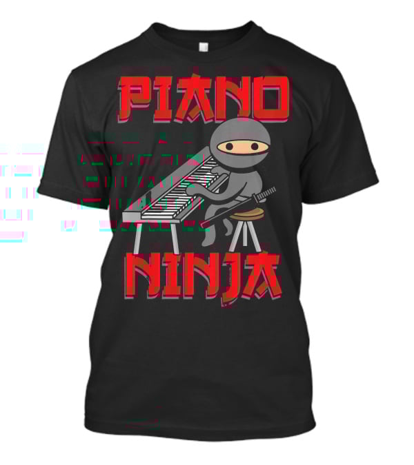 Piano Ninja Funny Keyboard Player T-Shirt