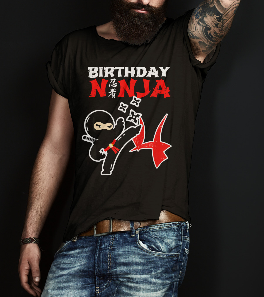 BIRTHDAY NINJA Party Supplies Kick Action T-Shirt