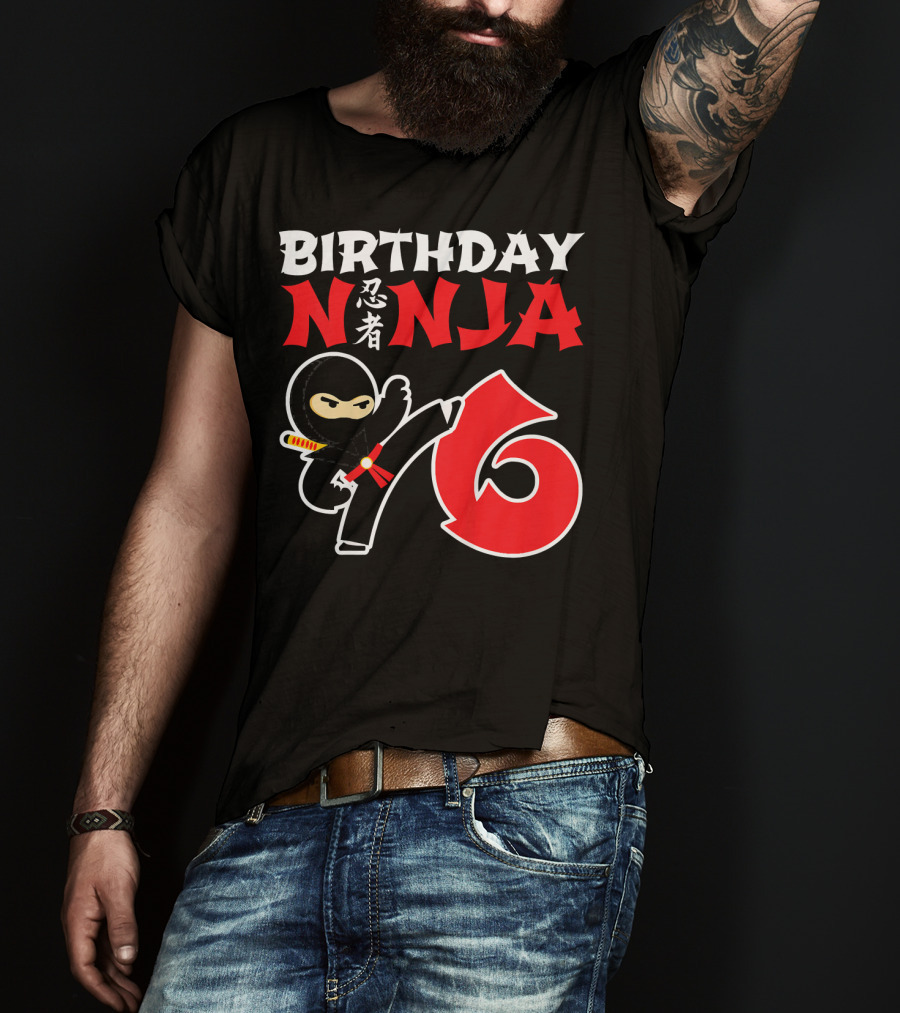 Birthday Ninja 6 Year Old T-Shirt