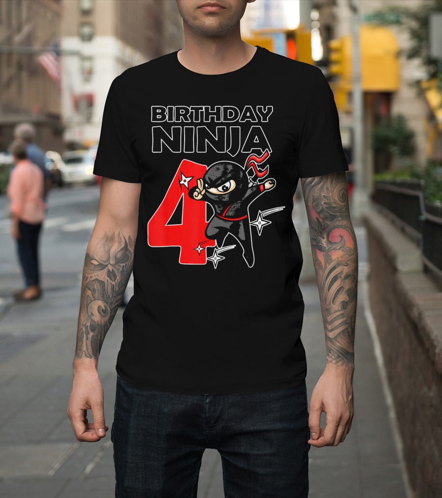 Birthday Ninja 4 Year Old T-Shirt
