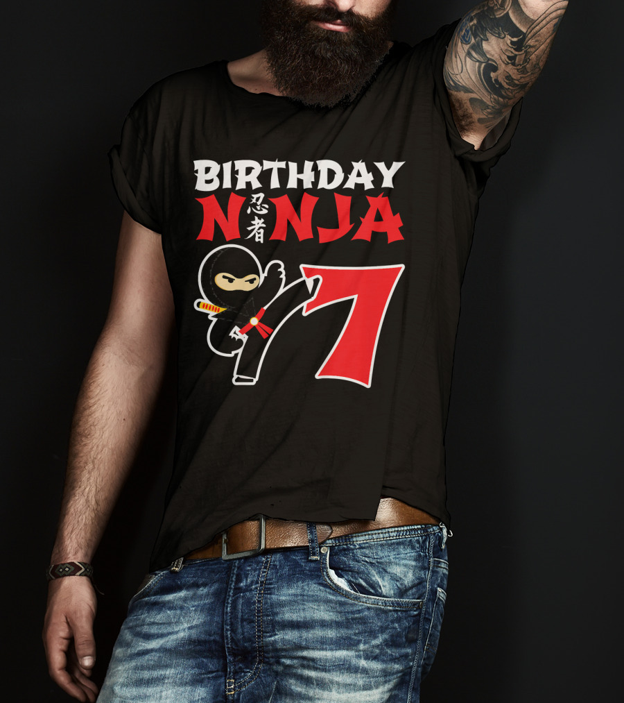 Birthday Ninja 7 Year Old T-Shirt