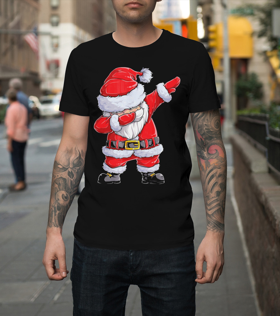 Dabbing Santa Claus Christmas Holiday Fun T-Shirt