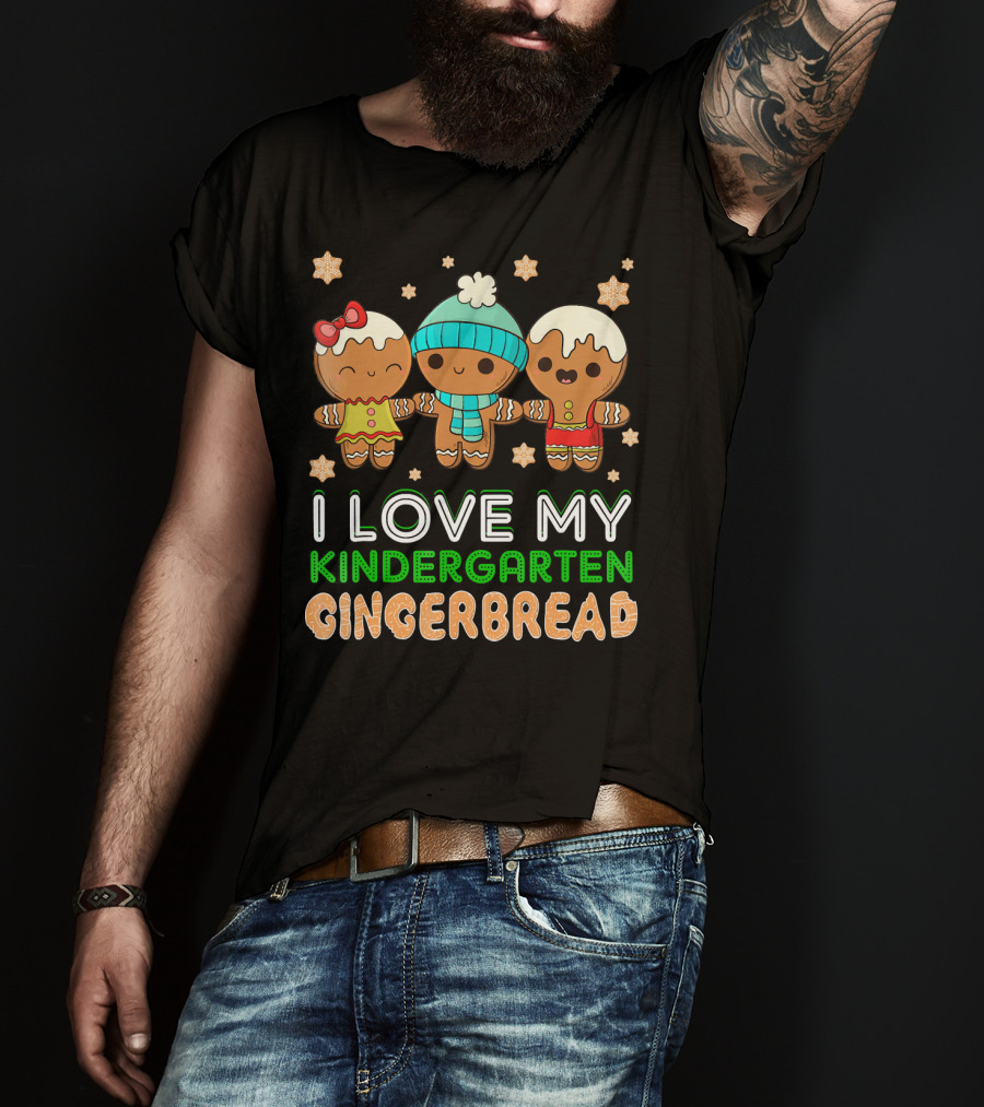 I Love My Kindergarten Gingerbread T-Shirt