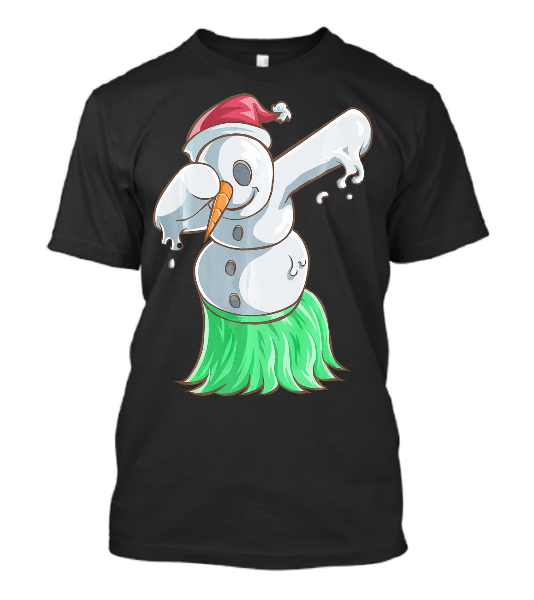 Christmas In July Dabbing Snowman Tropical Hula Dance T-Shirt