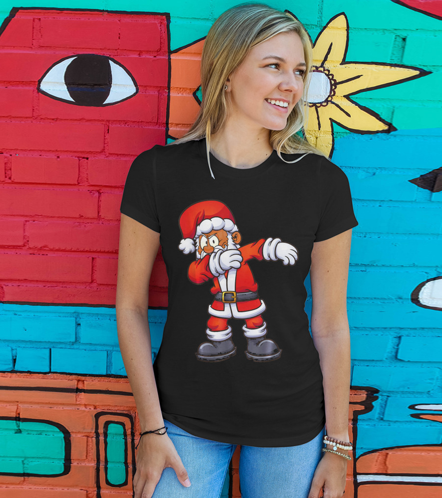 Dabbing Santa Claus In Traditional Red Suit T-Shirt