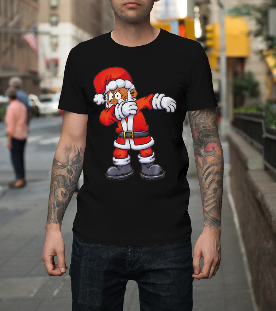 Dabbing Santa Claus In Traditional Red Suit T-Shirt