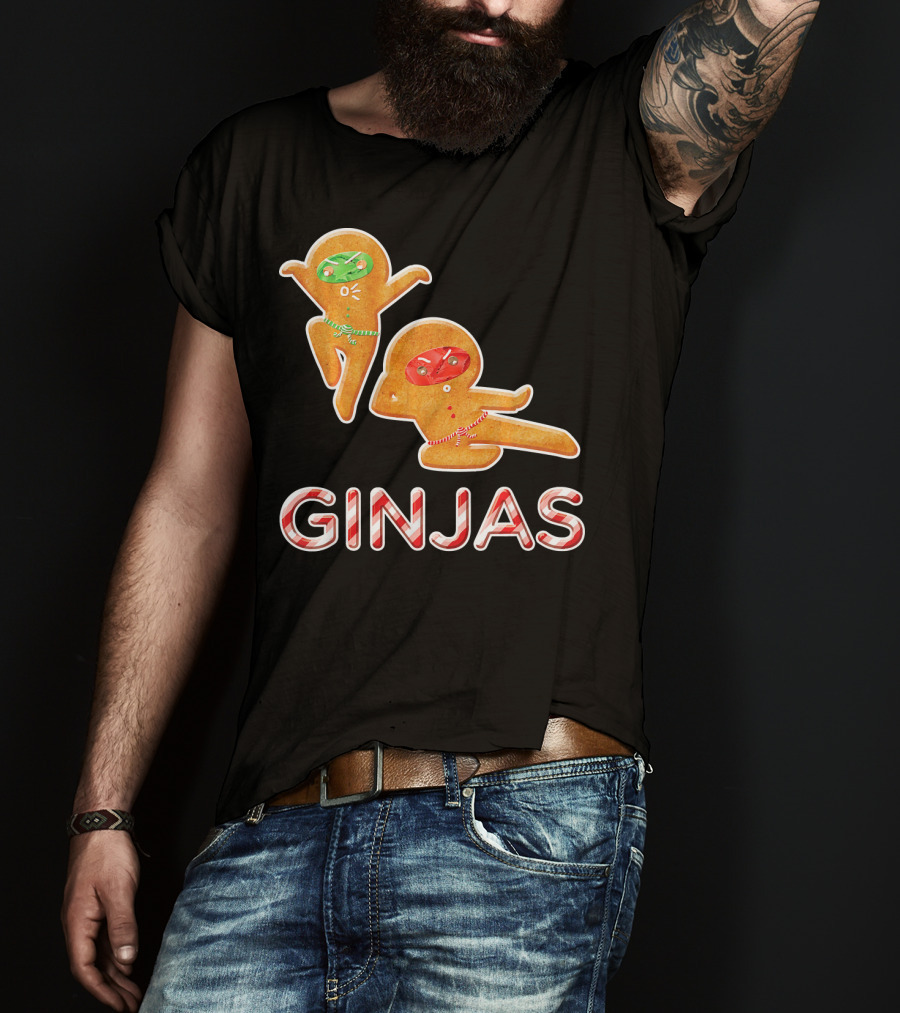 Ginjas Gingerbread Ninja Christmas T-Shirt