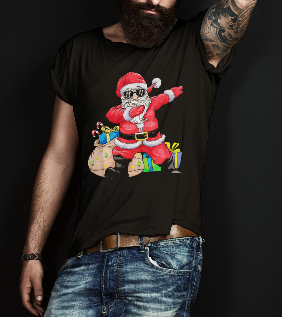 Funny Dabbing Santa Claus Xmas Merr Christmas Gifts T-Shirt
