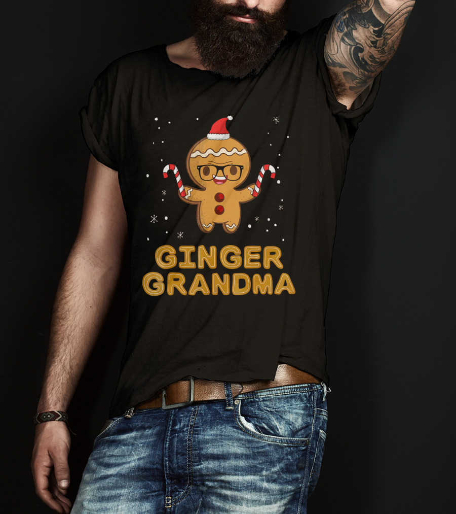 Ginger Grandma Matching Gingerbread Family T-Shirt