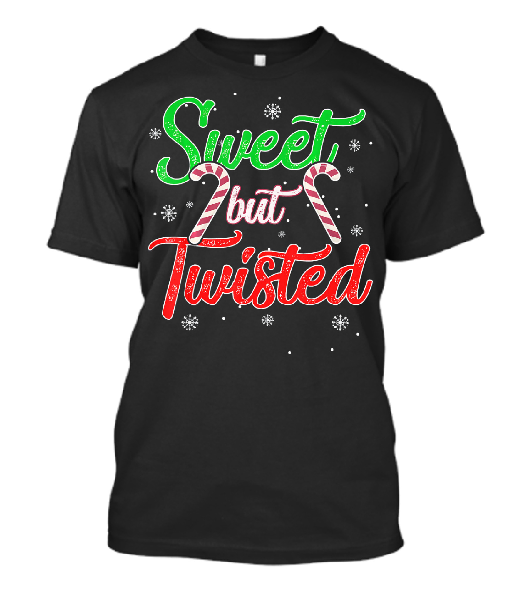Sweet But Twisted Funny Candy Cane Christmas T-Shirt