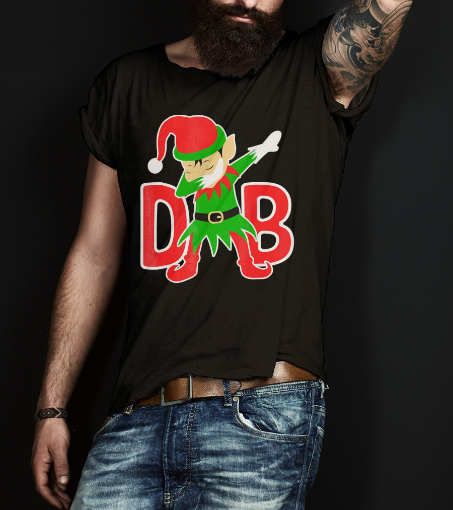 Dabbing Christmas Elf Cute Christmas Holidays T-Shirt