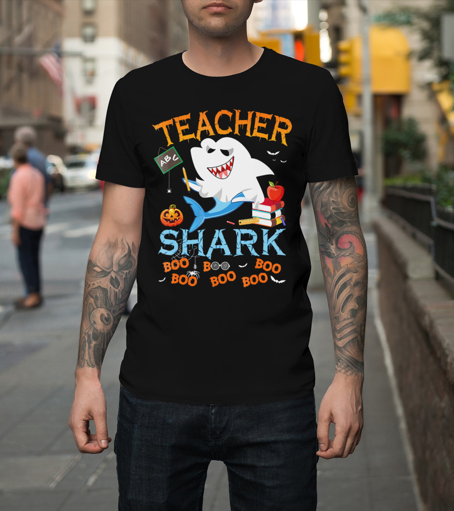 Teacher Shark Halloween Boo Classroom T-Shirt