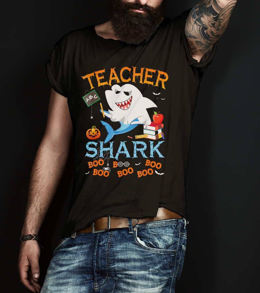 Teacher Shark Halloween Boo Classroom T-Shirt